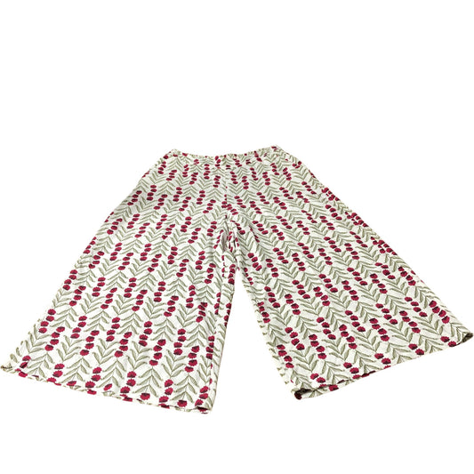 Branded Floral Print Wide Leg Trousers - Size 18