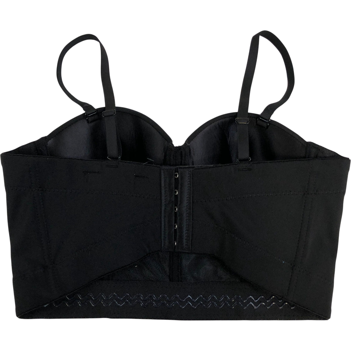 Forever Young Black Corset Bralette Top Women's Embellished Size 38C