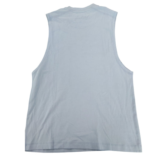 River Island Sleeveless T-Shirt XS Men's Light Blue Cotton Basic Top