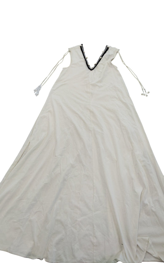 River Island Women's Cream Maxi Dress With Embellished Detail Size UK S