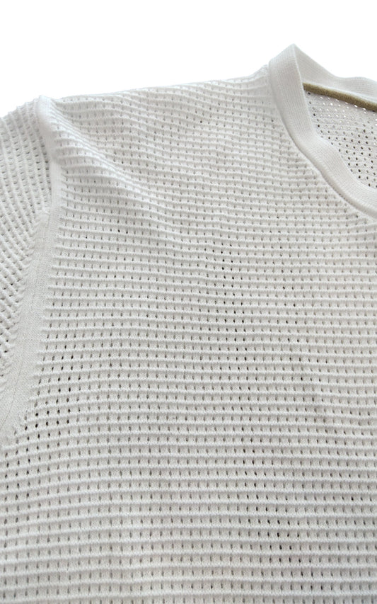 River Island Men's White XXL Short Sleeve V Neck Top Casual Knit Design