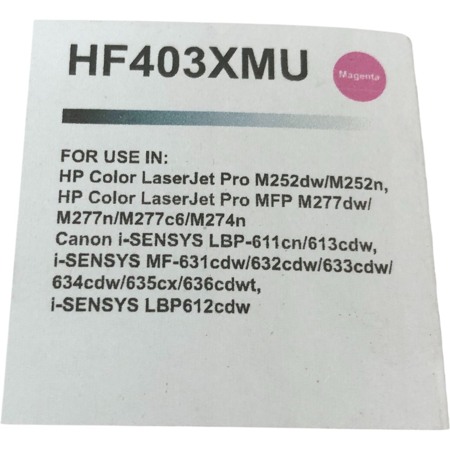 Laser Toner Cartridge HF403XMU Magenta High Yield for HP Canon Printers