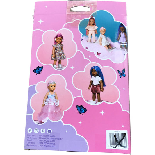 I'm A Wow Doll Outfit Sparkling Dress Accessories Glitter Silver Boots 5 Plus