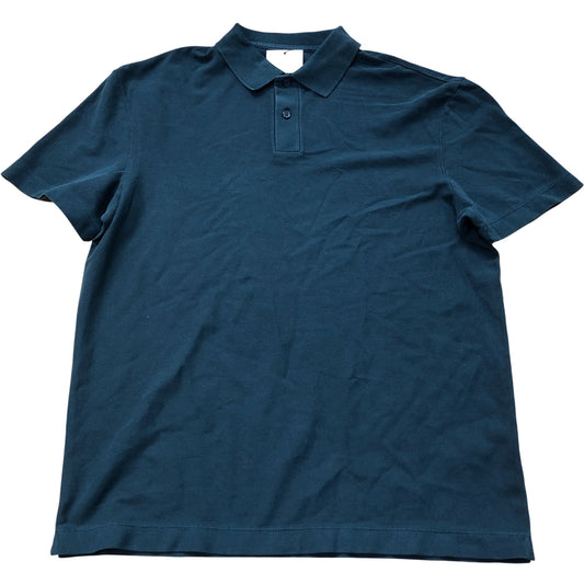 Dark Green Relaxed Fit Cotton Polo Shirt Size M