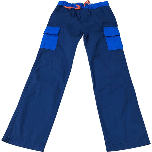 Cargo Trousers Kids Age 7-8 Years Blue Waist Drawstring