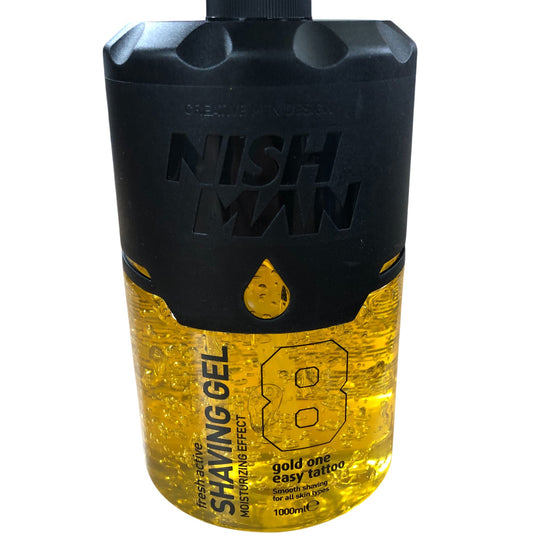 Nishman Shaving Gel 08 Gold One 1000ml Fresh Active Moisturising Effect