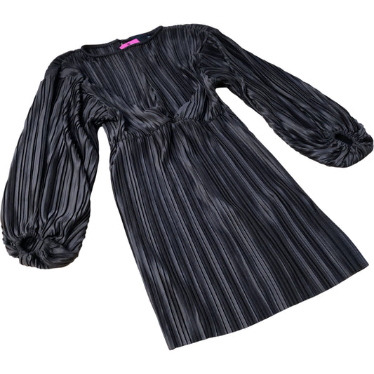 ASOS Design Pleated Dress UK 8 Women's Long Sleeve Brown Polyester