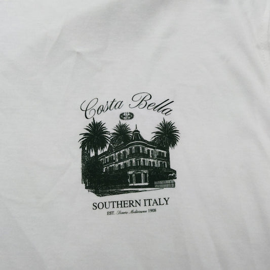River Island Costa Bella Southern Italy T-Shirt XL Men's Graphic Print Tee