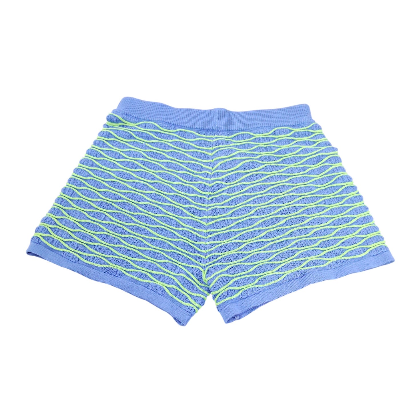 River Island Girls Shorts Blue Green Stripe Pattern Age 9-10