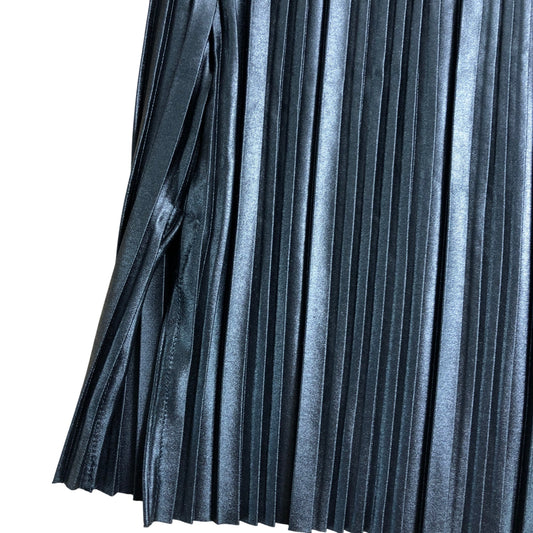 River Island Black Pleated Skirt UKXS Women's Elegant Knee Length Fashion