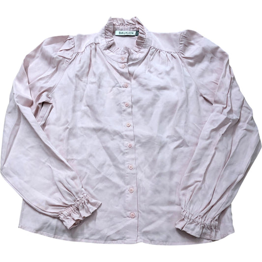 Baukjen Tara Frill Neck Blouse Pastel Pink