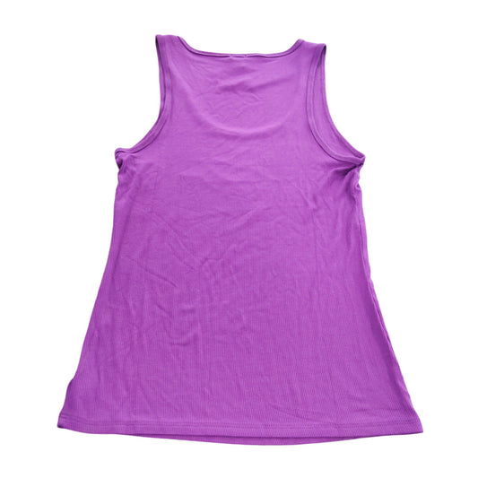 River Island UK14 Women's Purple Ribbed Tank Top Sleeveless Casual Wear