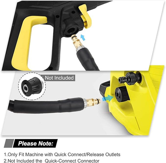 EBOOMIN Pressure Washer Hose 18Mpa 2610PSI Heavy Duty 100 Feet Non Slip