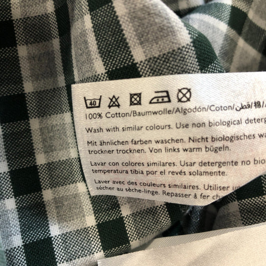 Jack Wills Casual Shirt Green White Check Pattern Long Sleeve XS