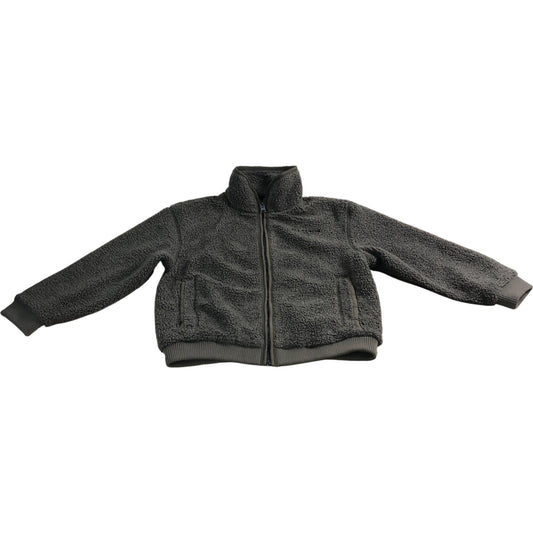 AllSaints Boys Jacket Size 7-8 Years Brown Fleece Zip Up Warm Casual Wear