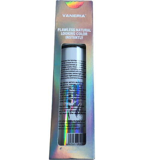 VANERIA Hydrating Sunless Tanning Foam 200ml Medium Dark