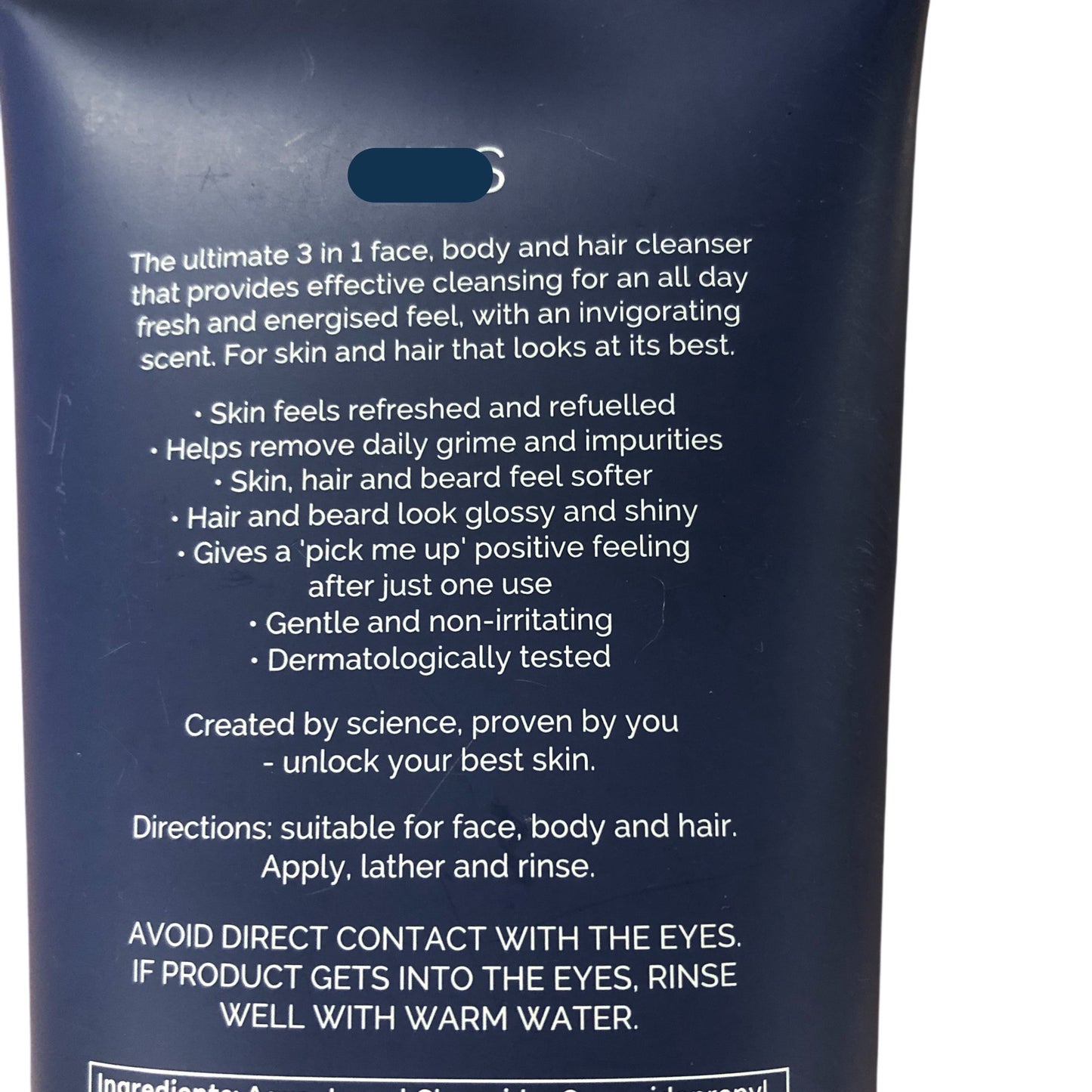 Formula For Men Energise 3 In 1 Cleanser 200ml Face Body Hair Wash Vegan