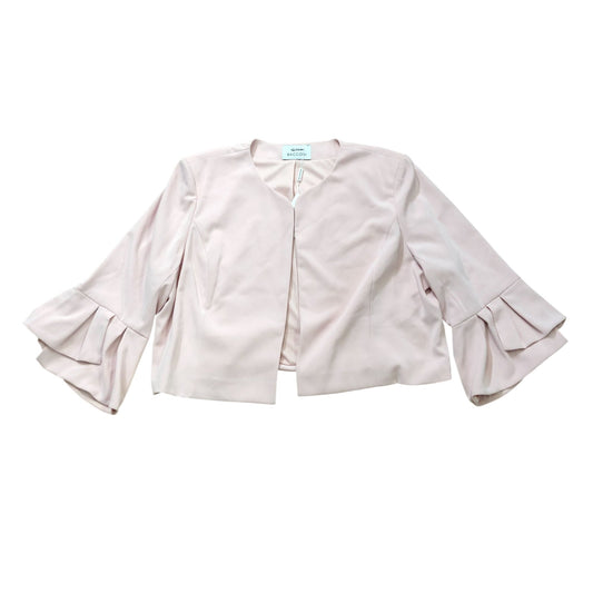 Gina Bacconi Gigi Moss Crepe Bolero Blush Pink Flared Sleeve Cropped Size 22
