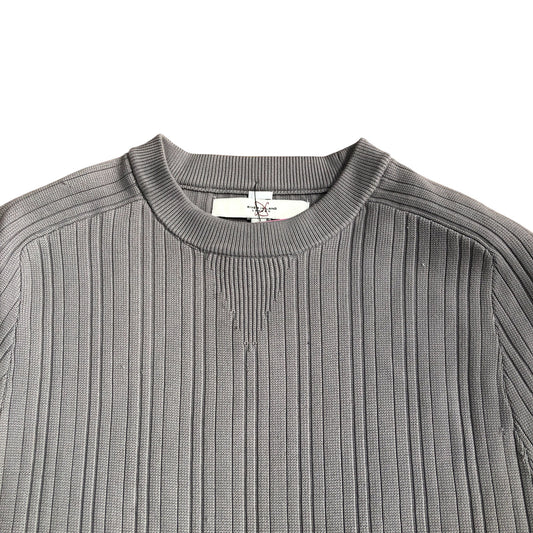 River Island Grey Ribbed Knit Sweater Pullover