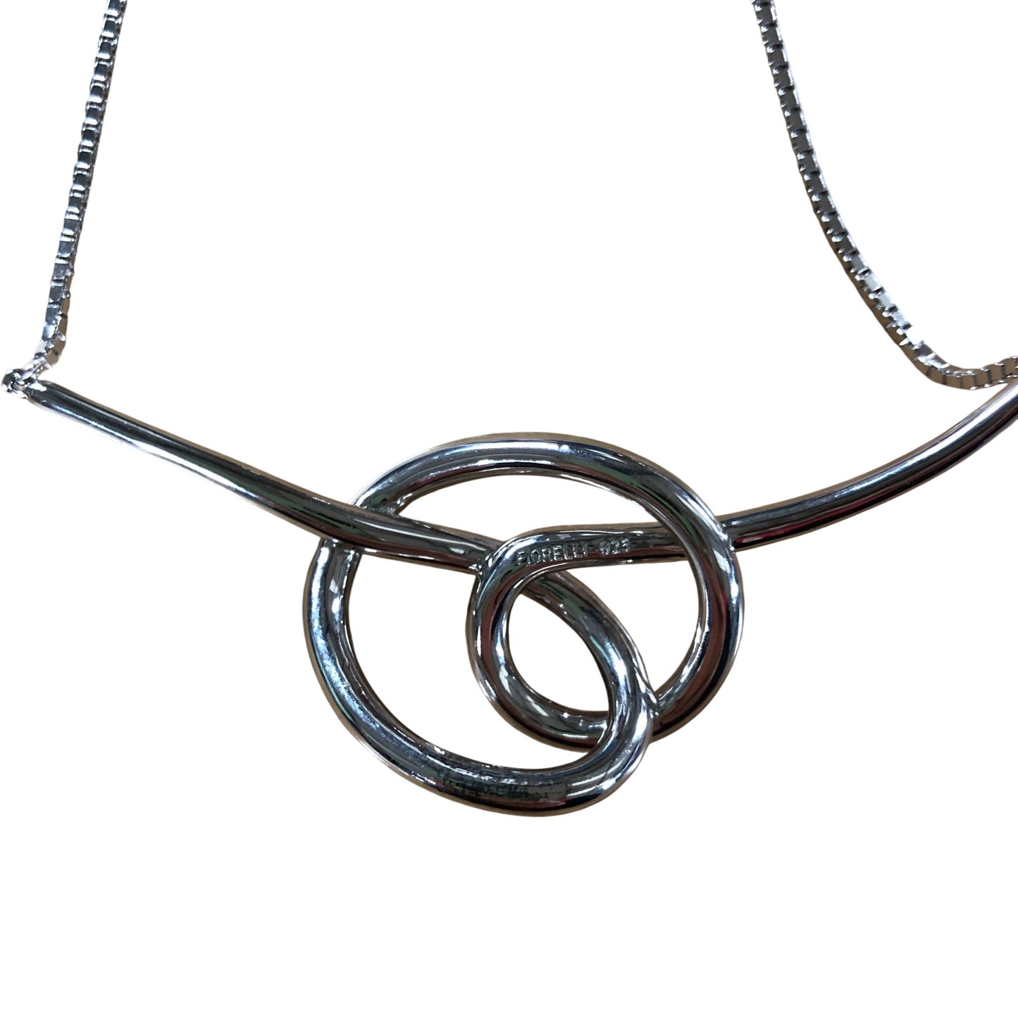Fiorelli Sterling Silver Large Knot Necklace