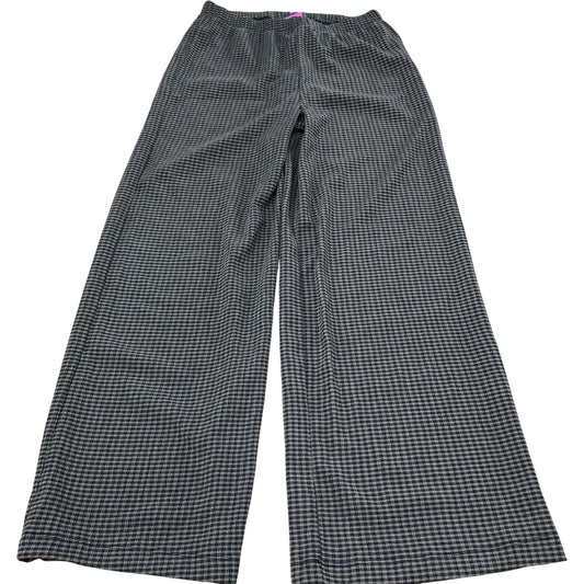 River Island Wide Leg Trousers UK12 Women's Check Print Stretchy Comfortable Fit