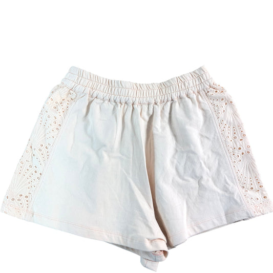 RIVER ISLAND Girls' Shorts Size 11 12 Years Peach Lace Detail Comfortable