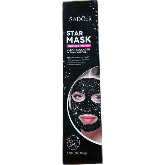 SADOER Star Mask Cleanse Nourish Clear Collagen Active Charcoal Facial Mask