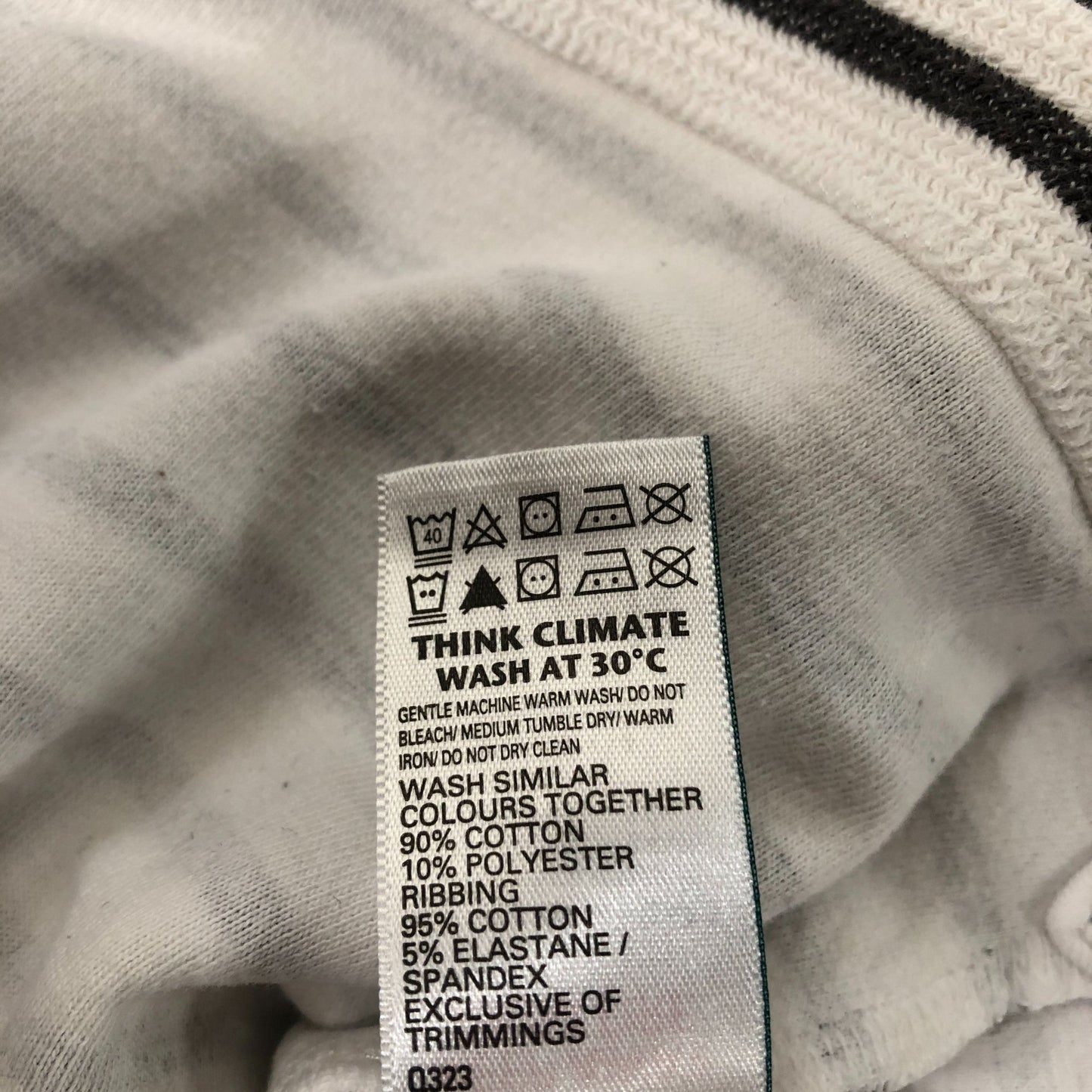 Striped Sweatshirt Long Sleeve White Black 13-14 Years