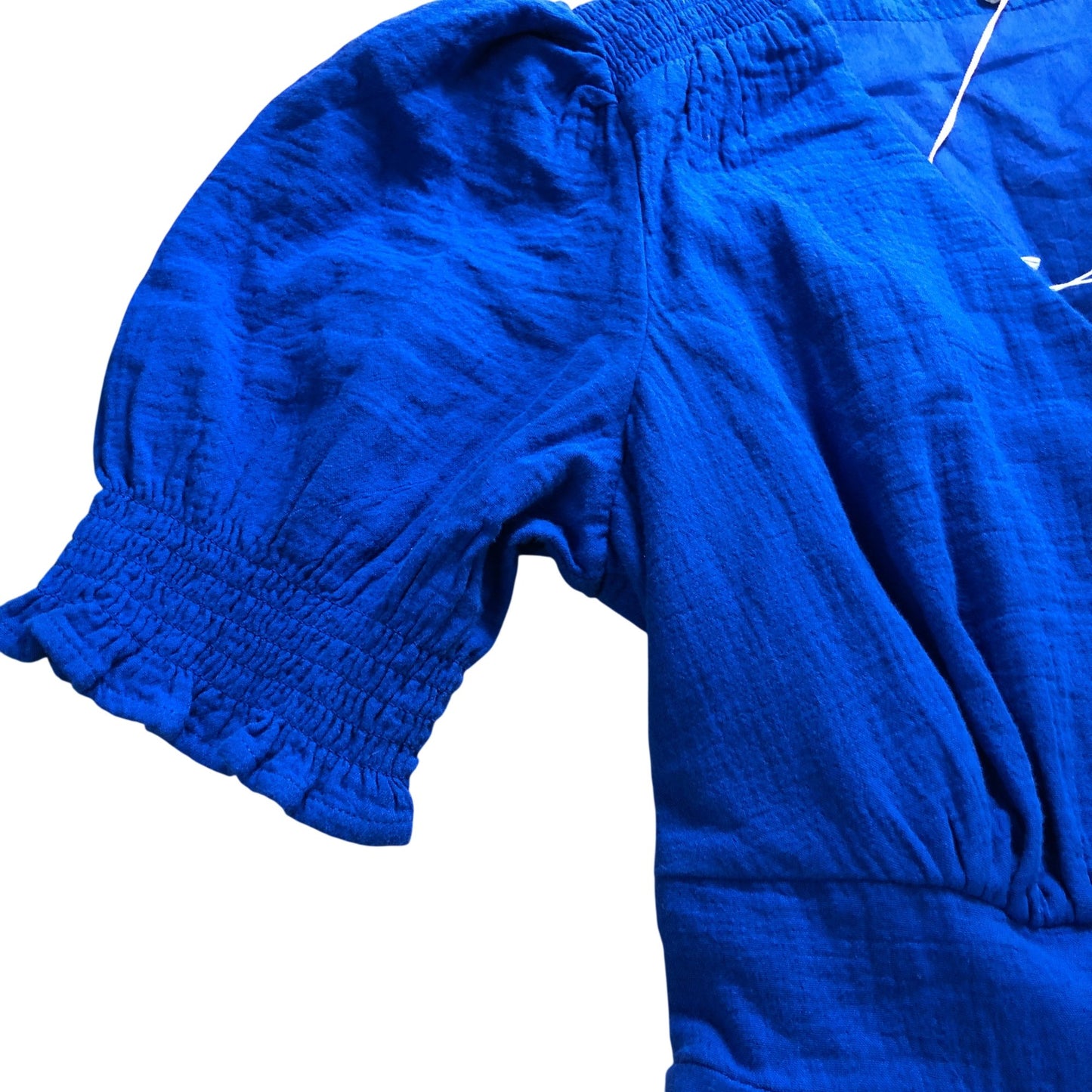 Blue Double Cloth Midi Dress - Size 14