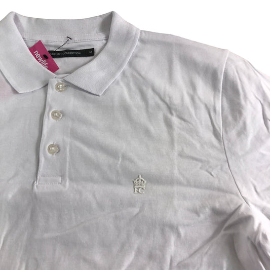 French Connection Polo Shirt Men's M White Cotton