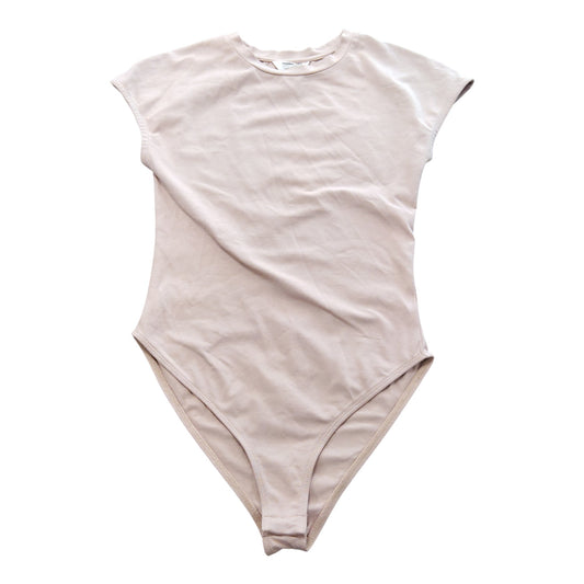 River Island Women's Bodysuit UK6 Light Pink Cap Sleeve Comfort Fit