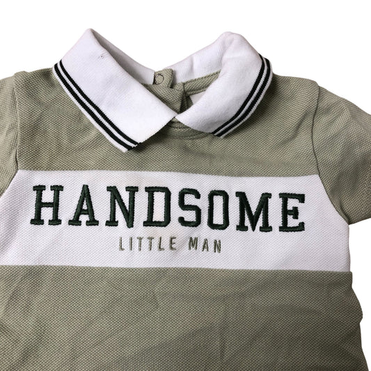 River Island Polo Shirt 0-3 Months Baby Boys Handsome Little Man Green