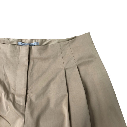 River Island Wide Leg Trousers Women's Tan High Waisted Size 18