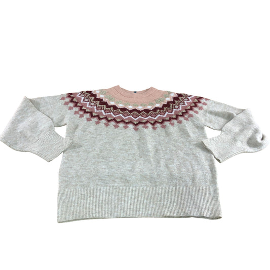 Sweater UK12 Women's Colourful Patterned Knit Jumper Long Sleeves