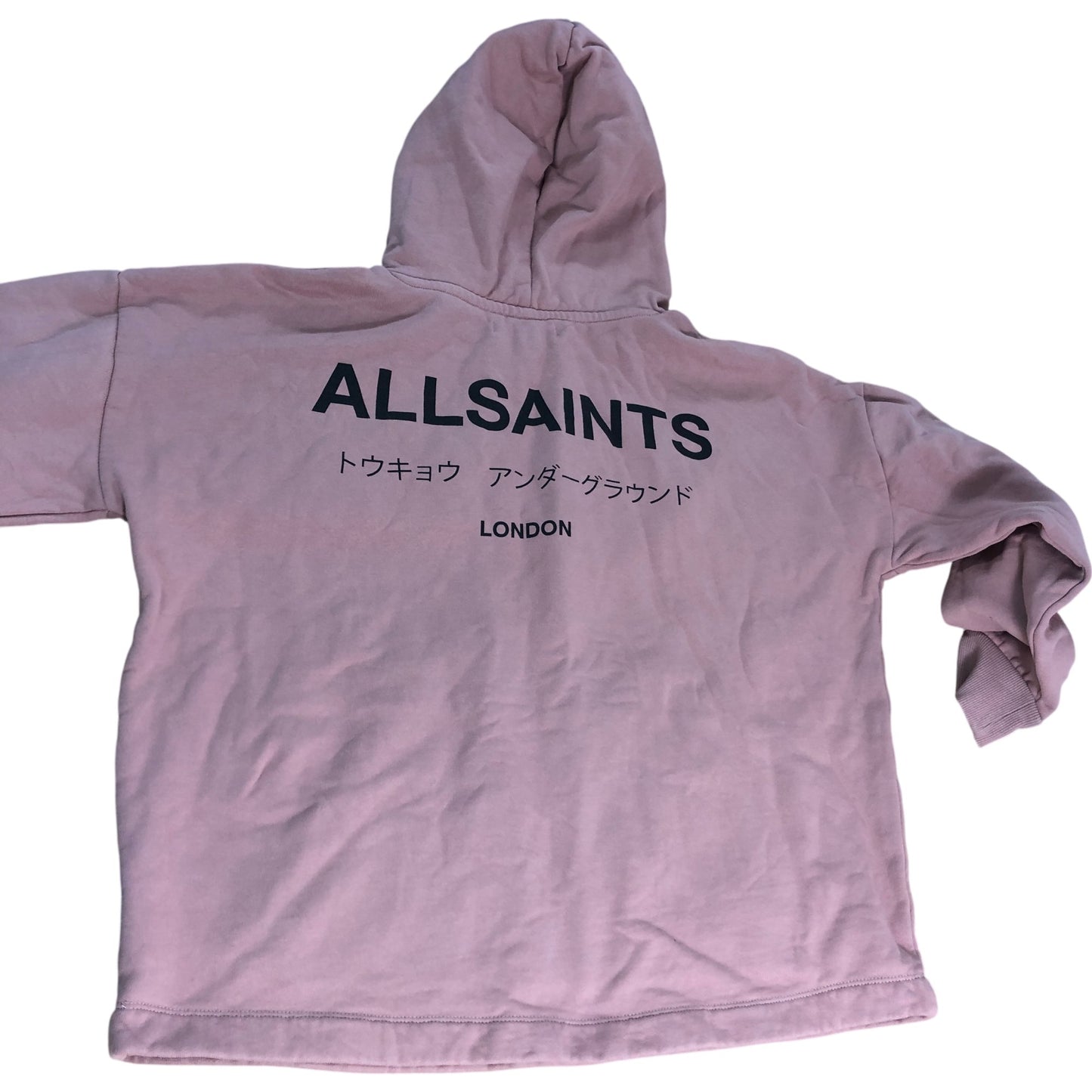 Allsaints Hoodie 11-12 Years Girls Pink Cotton Casual Pullover London Style