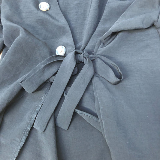 River Island Black Flared Sleeve Bolero Jacket Women's Lightweight Size 8
