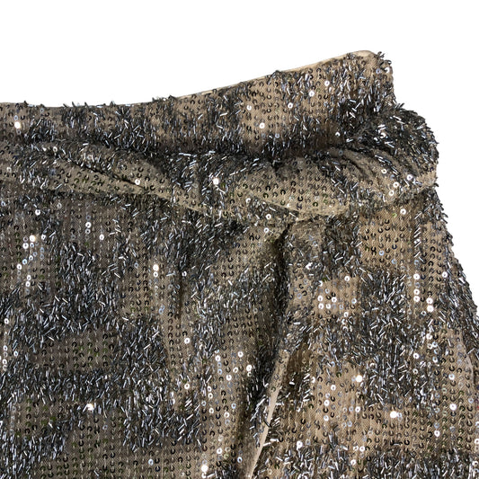 River Island Sequin Mini Skort UK12 Women's Metallic Glam Party Wear