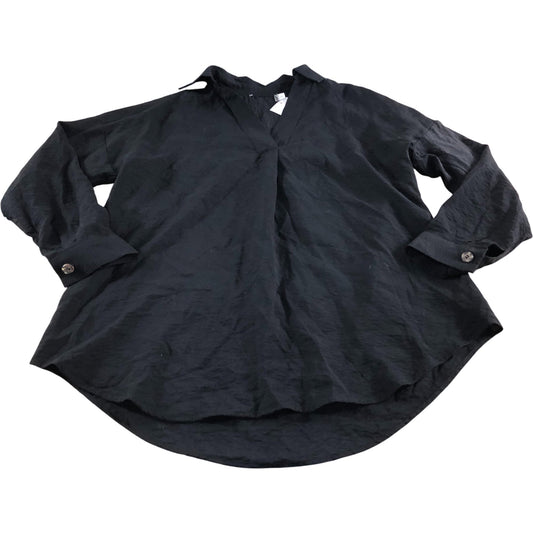 Branded Black Long Sleeve Blouse - Size 8