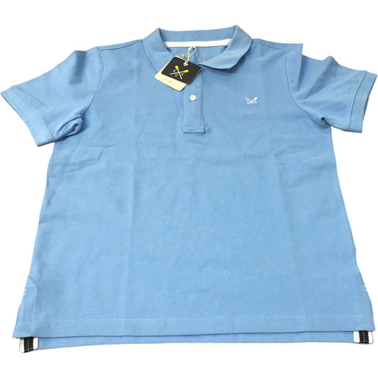 Crew Clothing Boys Polo Shirt Size 10-11 Years Light Blue Short Sleeve Top