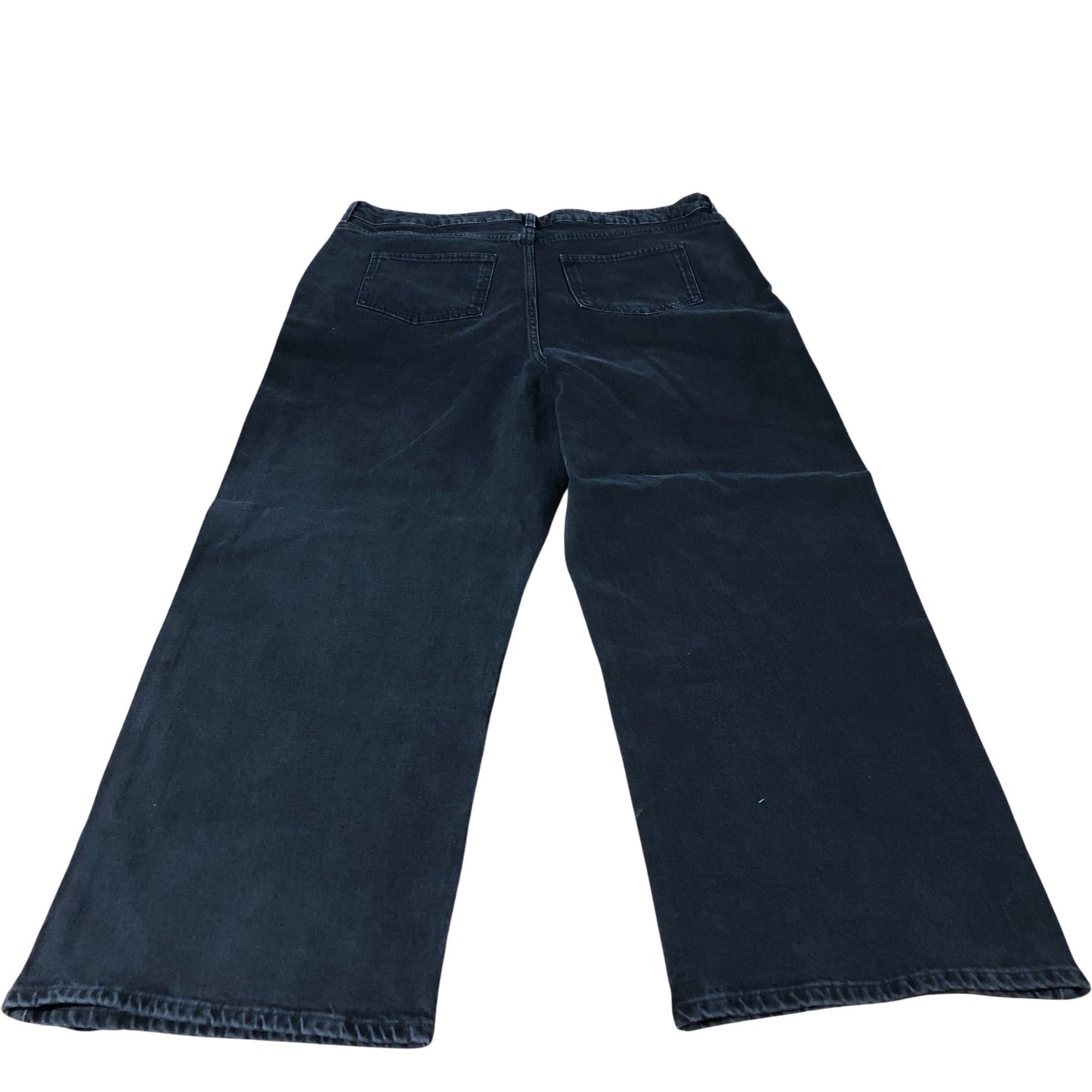 Women's Wide Leg Black Jeans UK24