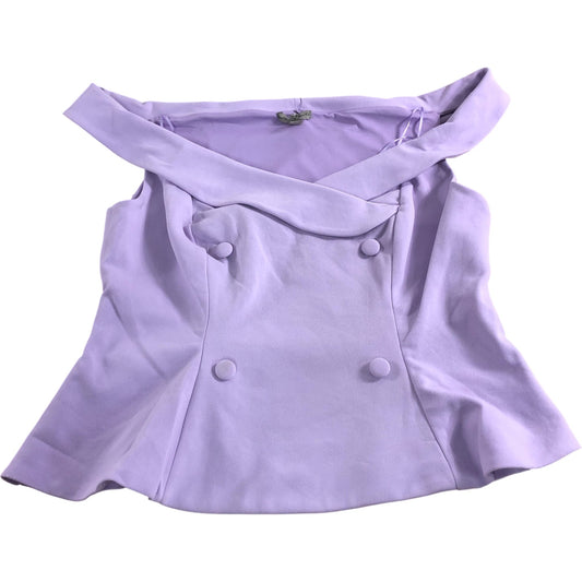 River Island Purple Double Breasted Women's Top Size