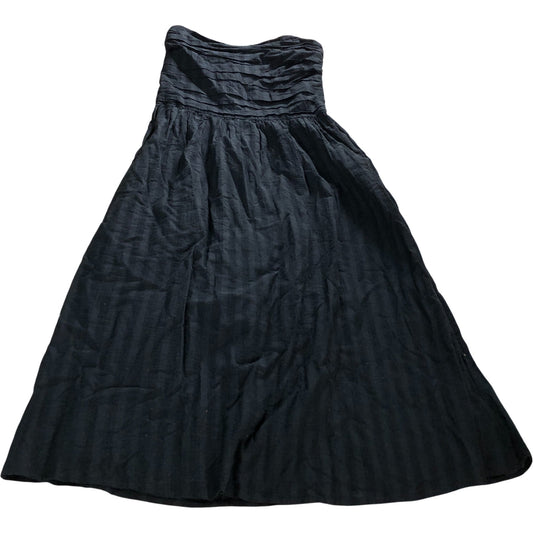 River Island Black Maxi Dress UK8 Women's Strapless Casual Cotton Summer