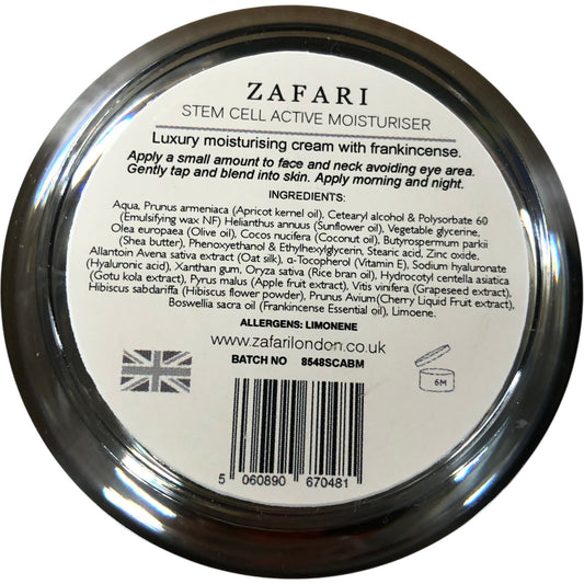 ZAFARI Stem Cell Active Botox Moisturiser Luxury Skin Cream with Frankincense