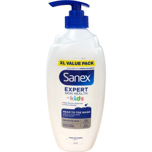 Sanex Expert Skin Health For Kids 720ml Head To Toe Wash Delicate Skin XL Value