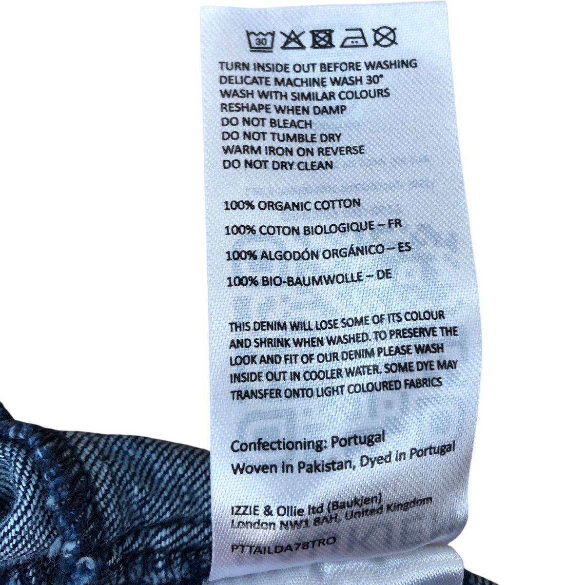 Baukjen Denim Dress UK Size 12 Women's Long Sleeve Tiered Organic Cotton Zip Up