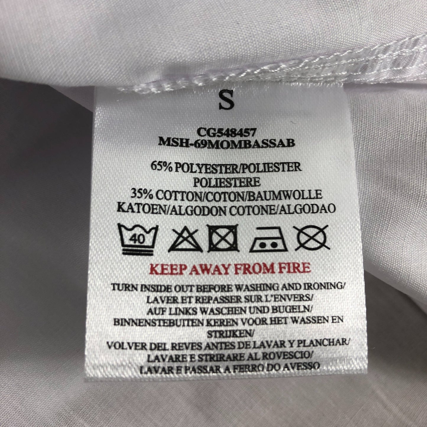 Brave Soul Short Sleeve Shirt Men's White Button Up Cotton Blend Small