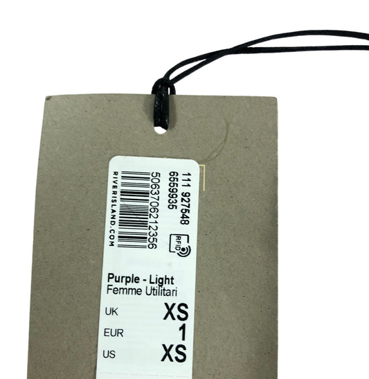 River Island Purple Light Cardigan XS Women's Short Sleeves Buttoned Top