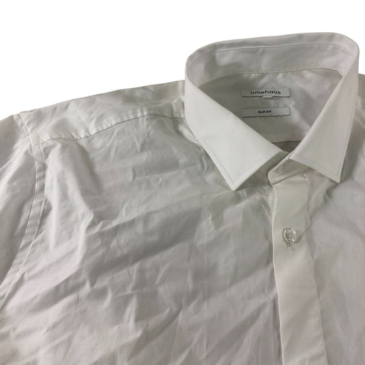 Limehaus White Slim Fit Shirt - Size 17.5"