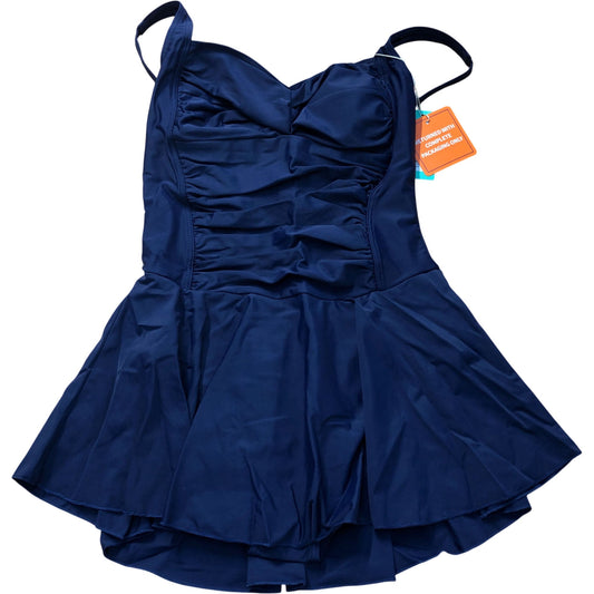 Win.Max One Piece Swimsuit Swimdress Skirted Deep Blue Size 12