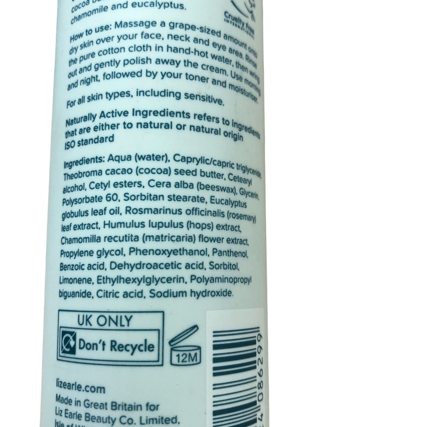 Liz Earle Cleanse And Polish Hot Cloth Cleanser 100ml Gentle Exfoliating